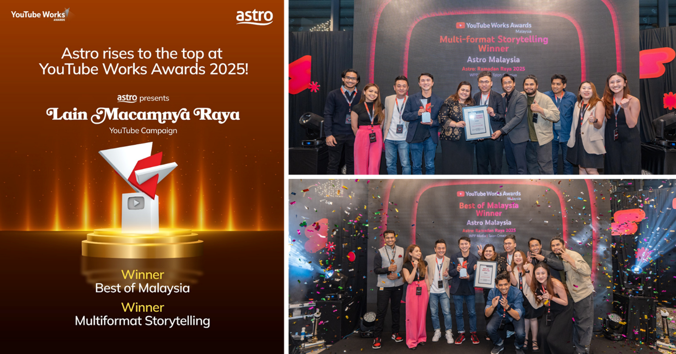 Astro Wins Big at YouTube Works Awards 2025 with “Lain Macamnya Raya” Campaign