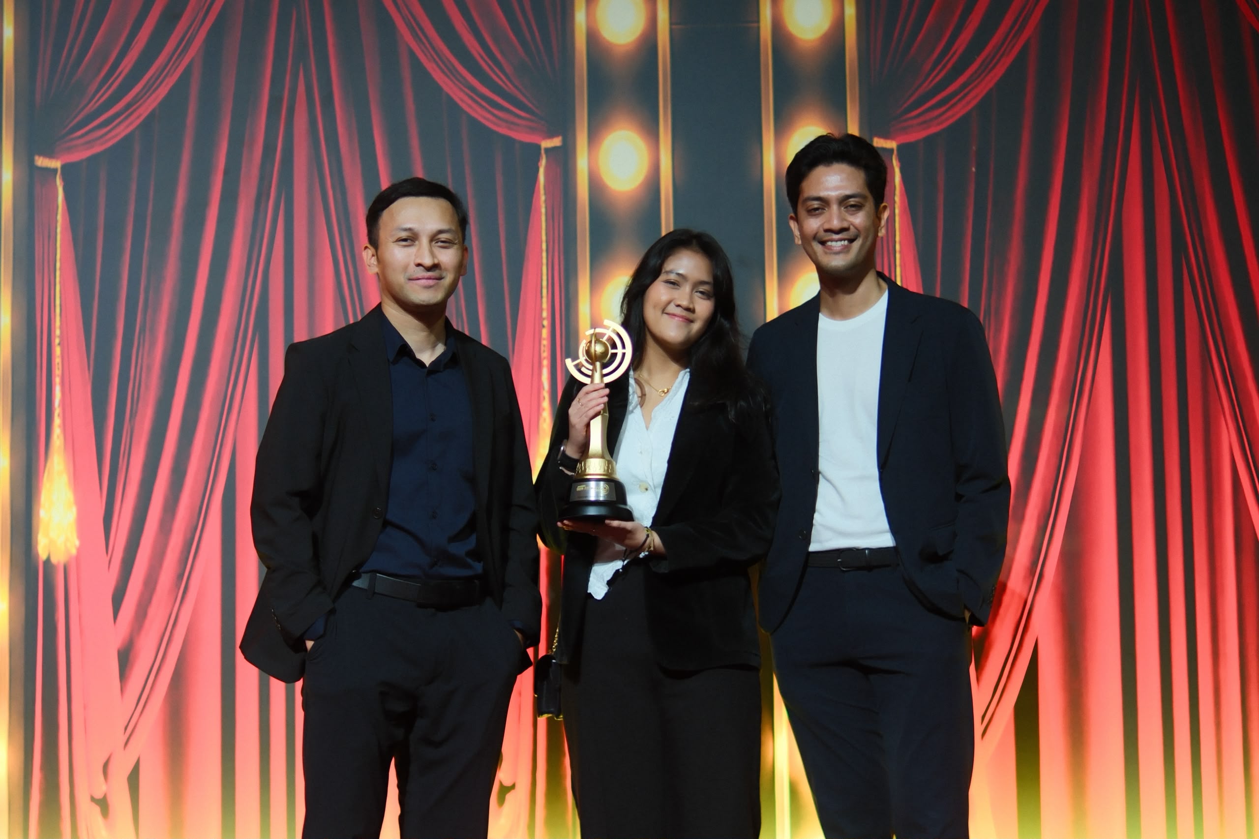 winners with the award